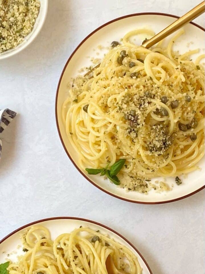Creamy Lemon Caper Pasta - My Casual Pantry