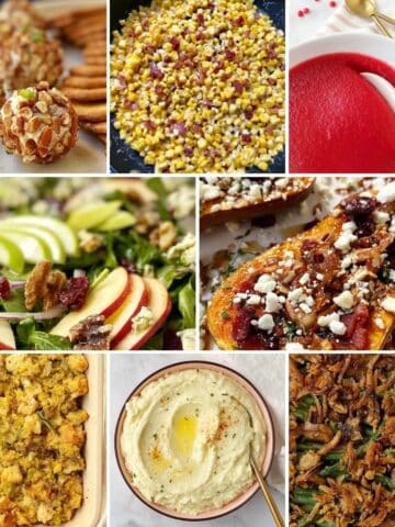 collage of Thanksgiving recipes.