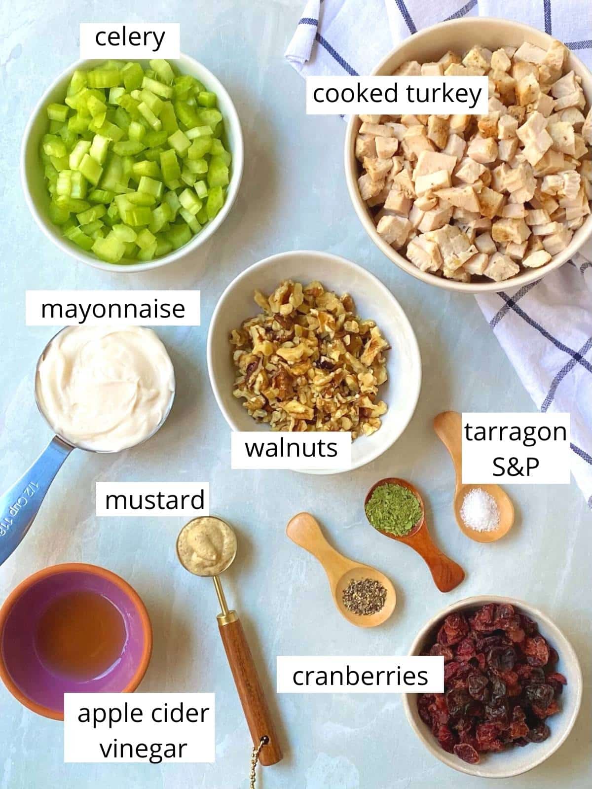 turkey salad ingredients.