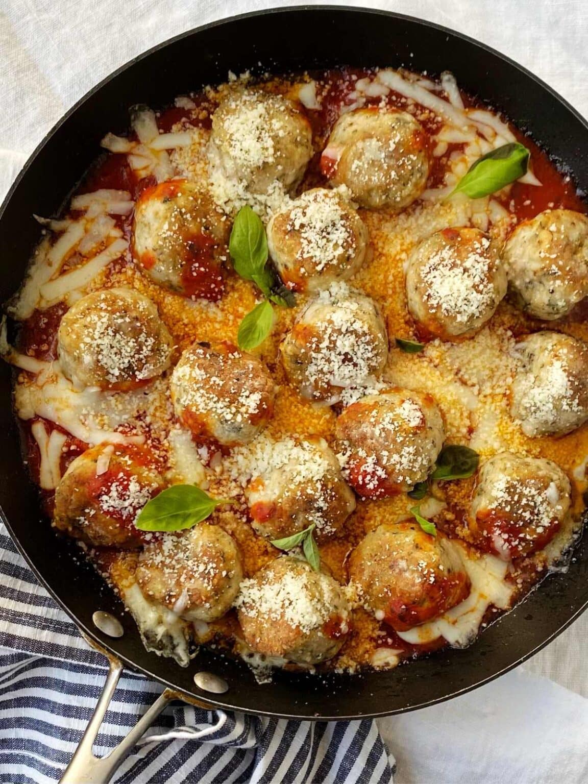 Chicken Parmesan Meatballs - My Casual Pantry