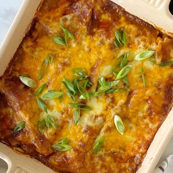 Chicken Enchilada Lasagna - My Casual Pantry