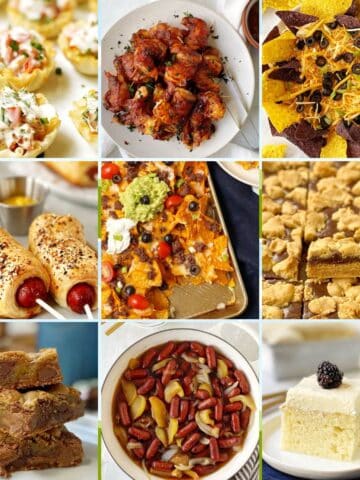 assorted game day food recipes.