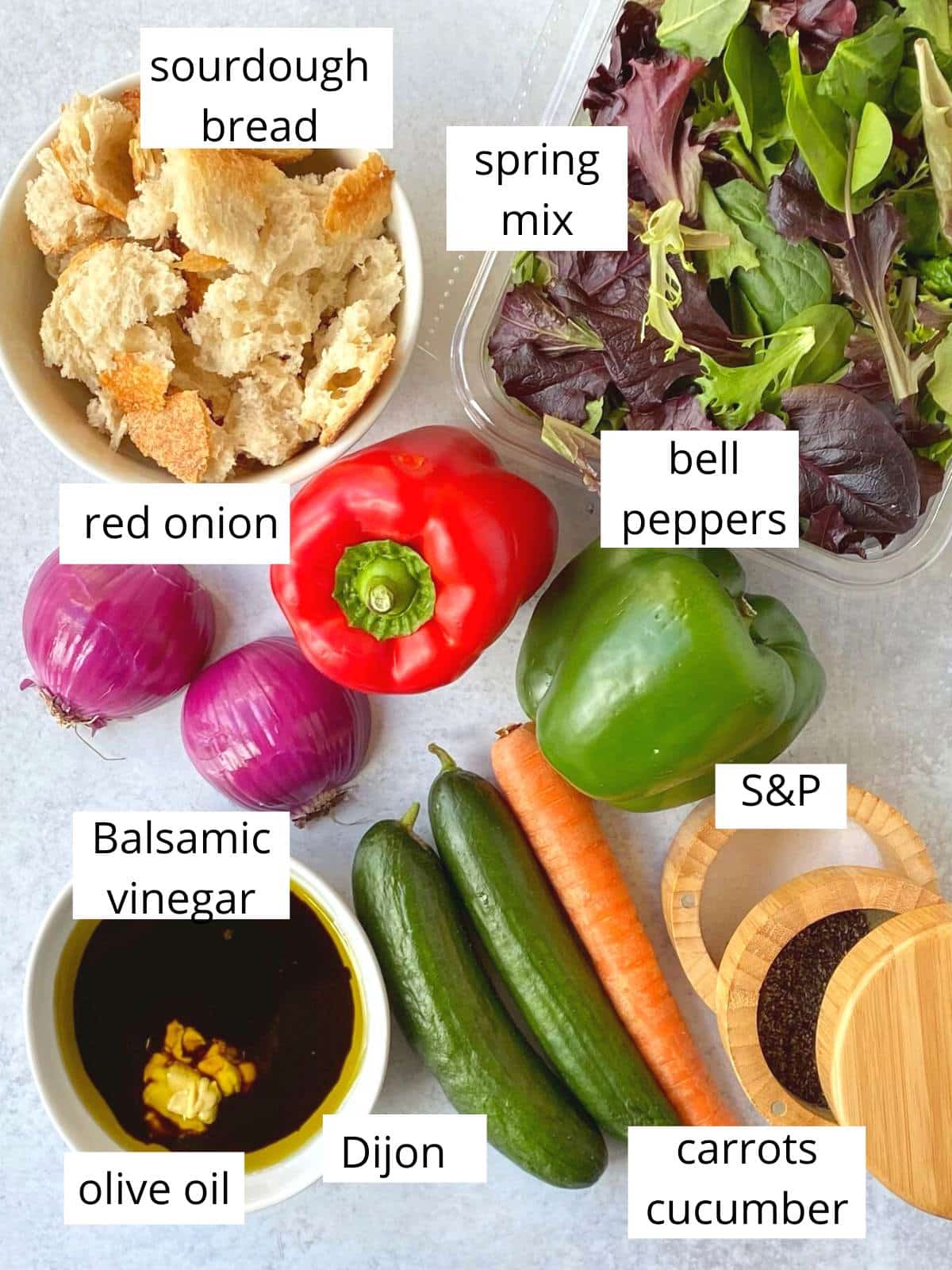 ingredients for house salad.