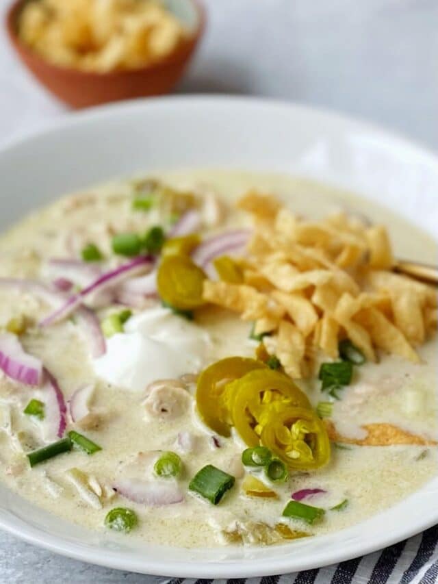 White Chicken Chili with Coconut Milk - My Casual Pantry