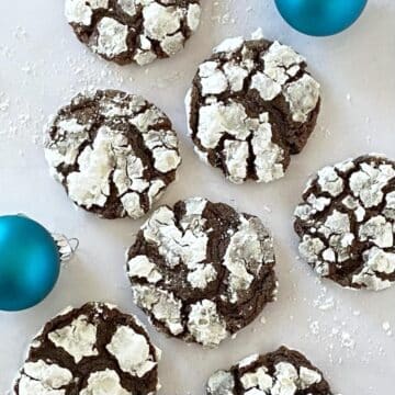 Baked cookies arranged on the counter.