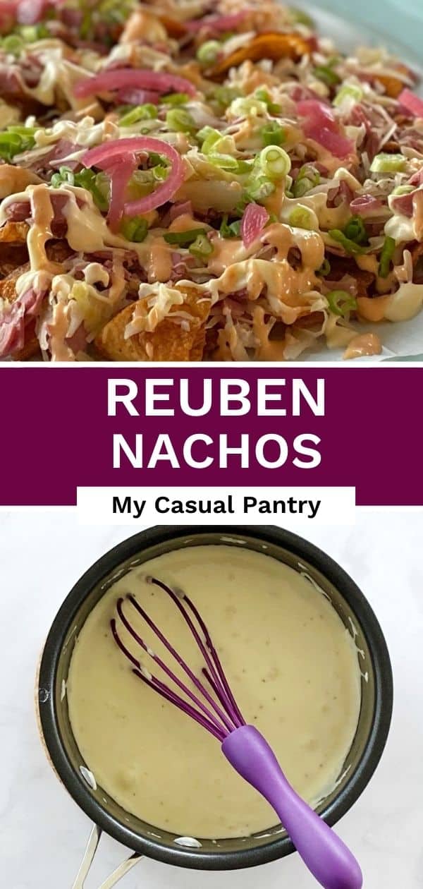 A platter of nachos and cheese sauce in a pan.