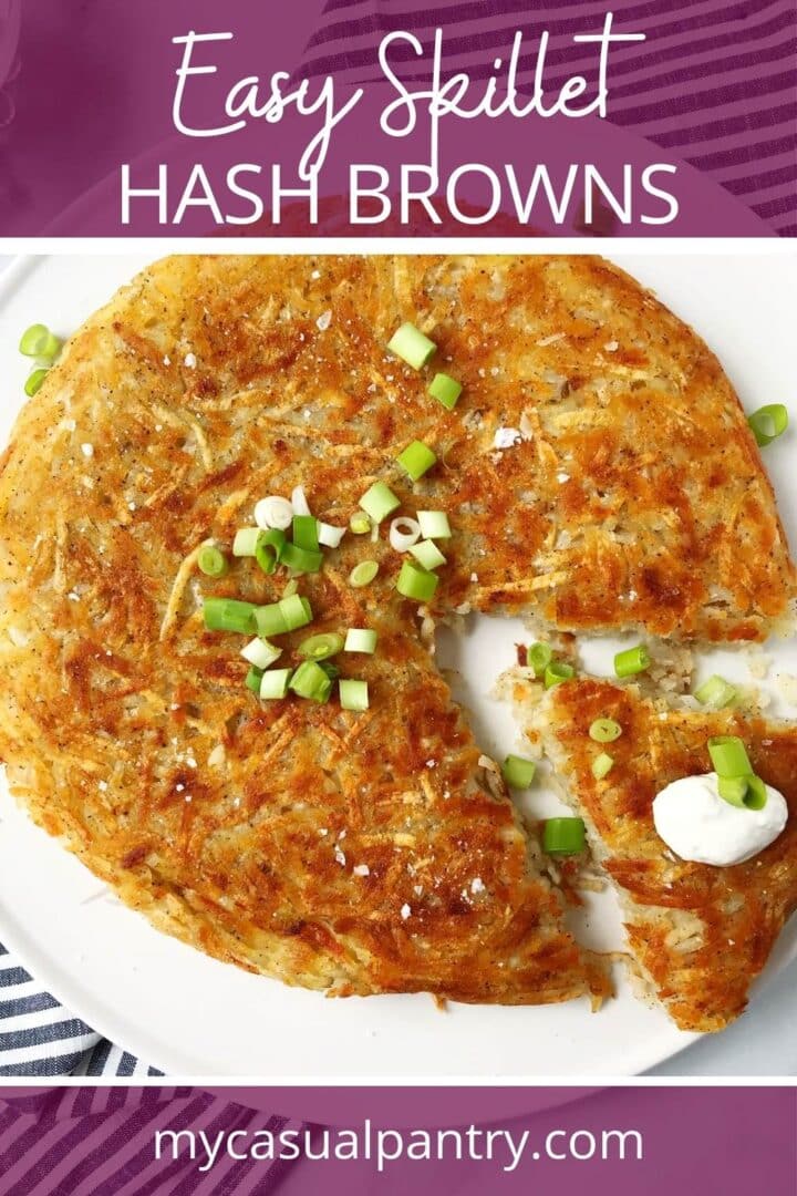 Hash browns on a platter.